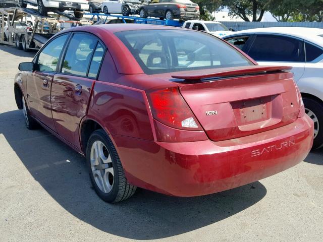1G8AL52F74Z175139 - 2004 SATURN ION LEVEL RED photo 3