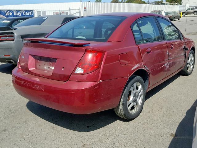 1G8AL52F74Z175139 - 2004 SATURN ION LEVEL RED photo 4
