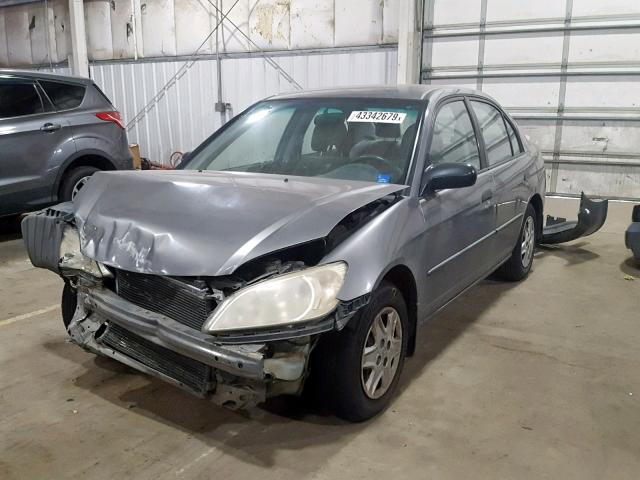 2HGES16415H554992 - 2005 HONDA CIVIC DX GRAY photo 2