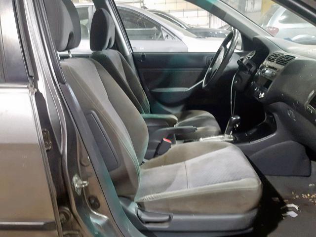 2HGES16415H554992 - 2005 HONDA CIVIC DX GRAY photo 5