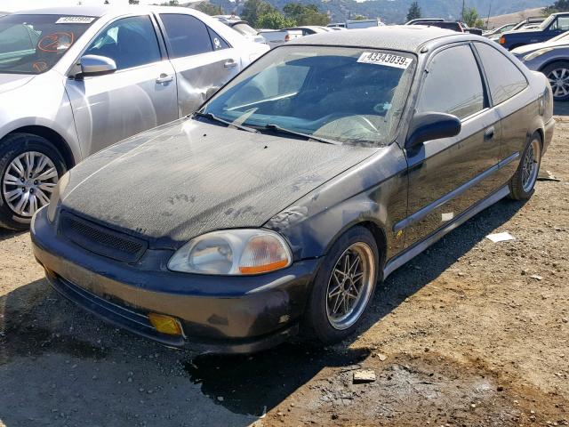 1HGEJ6125TL076050 - 1996 HONDA CIVIC DX BLACK photo 2