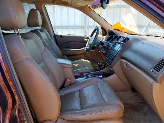 2HNYD18802H505505 - 2002 ACURA MDX TOURIN BURGUNDY photo 5