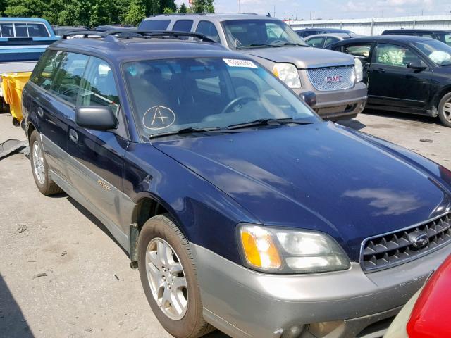 4S3BH665037641829 - 2003 SUBARU LEGACY OUT BLUE photo 1