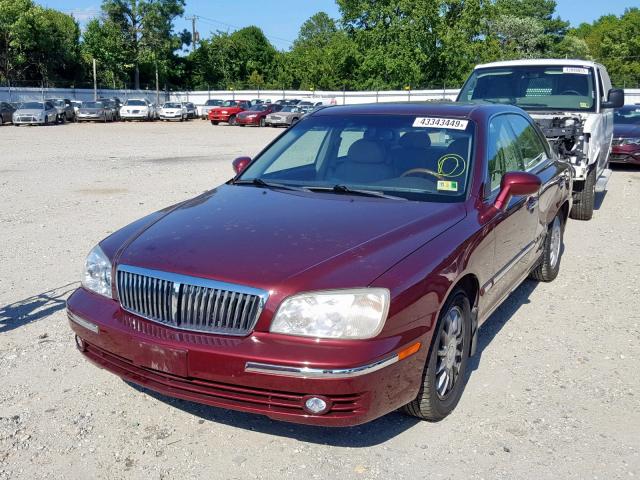 KMHFU45E44A346865 - 2004 HYUNDAI XG 350 MAROON photo 2