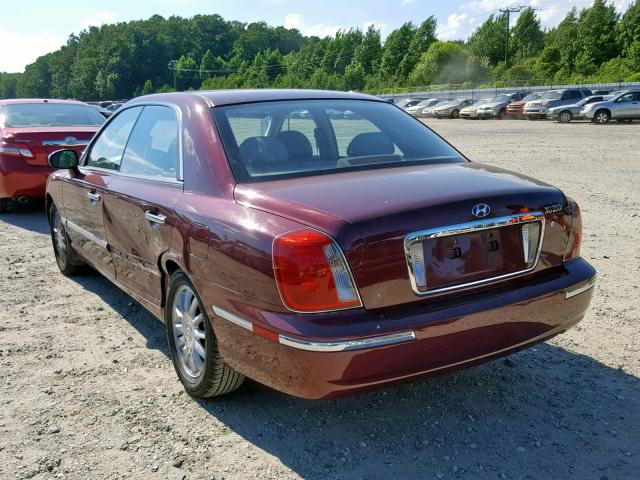 KMHFU45E44A346865 - 2004 HYUNDAI XG 350 MAROON photo 3