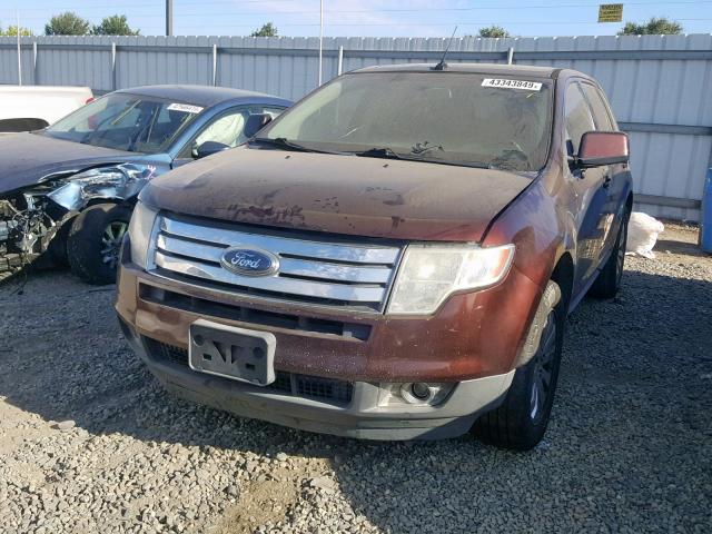 2FMDK3JC8ABB16273 - 2010 FORD EDGE SEL BURGUNDY photo 2