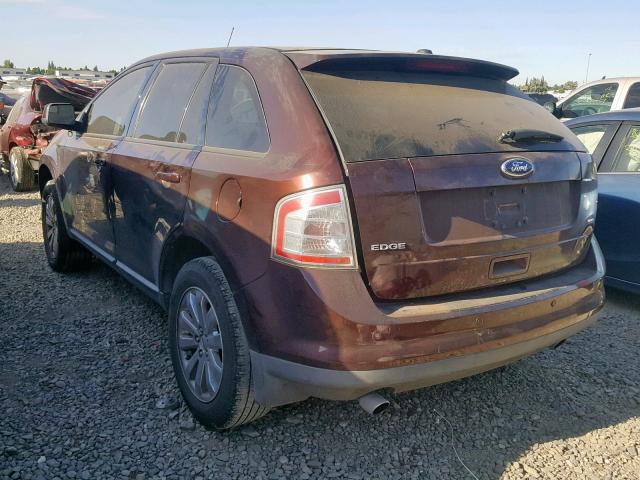 2FMDK3JC8ABB16273 - 2010 FORD EDGE SEL BURGUNDY photo 3