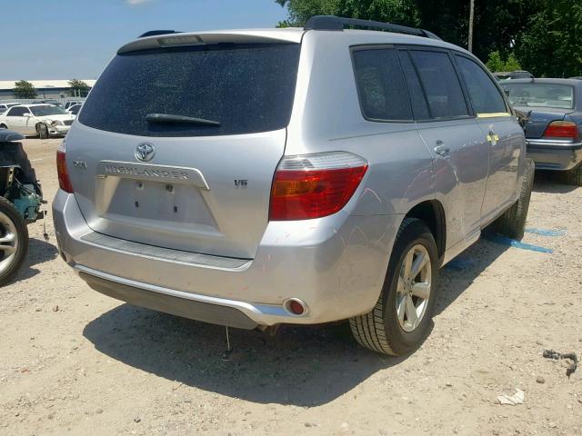 JTEDS41A082057871 - 2008 TOYOTA HIGHLANDER SILVER photo 4