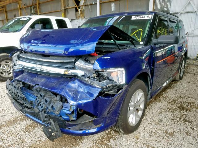 2FMGK5B89EBD34053 - 2014 FORD FLEX SE BLUE photo 2