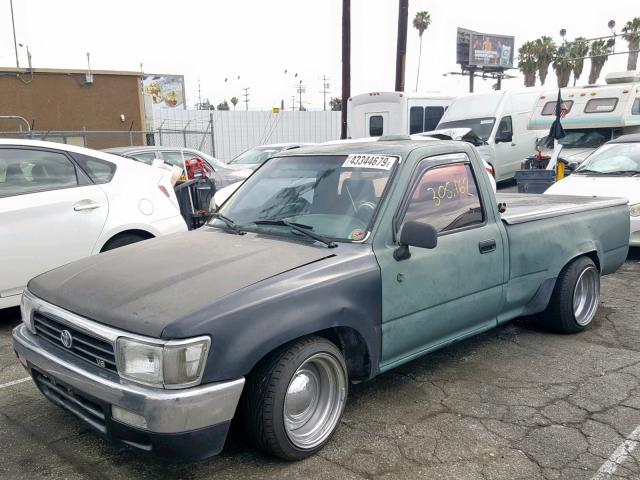 4TARN81AXSZ326414 - 1995 TOYOTA PICKUP 1/2 GREEN photo 2