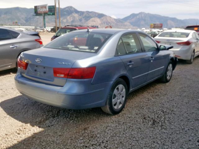 5NPET4AC8AH605336 - 2010 HYUNDAI SONATA GLS BLUE photo 4