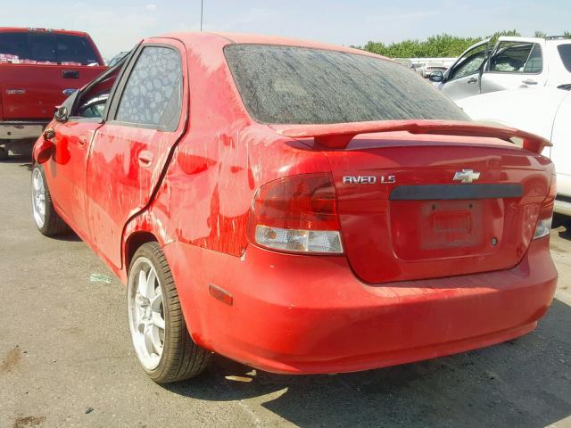 KL1TD52685B368672 - 2005 CHEVROLET AVEO BASE Qırmızı foto 3