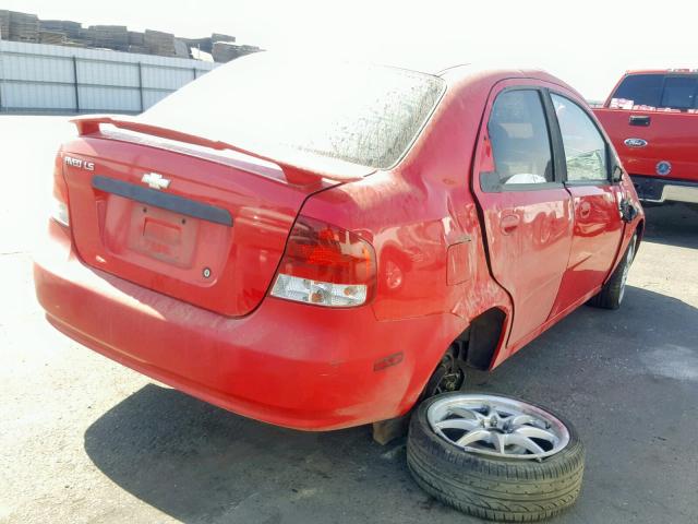 KL1TD52685B368672 - 2005 CHEVROLET AVEO BASE Qırmızı foto 4