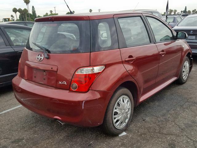 JTKKT624X60166837 - 2006 TOYOTA SCION XA RED photo 4