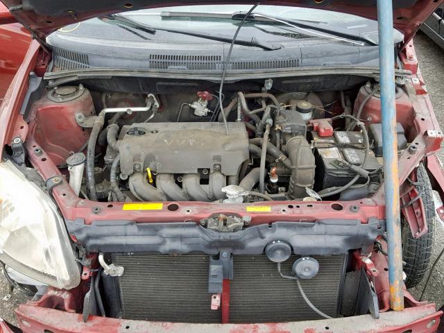 JTKKT624X60166837 - 2006 TOYOTA SCION XA RED photo 7