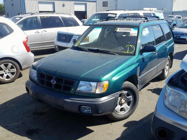 JF1SF6350YH717390 - 2000 SUBARU FORESTER L GREEN photo 2