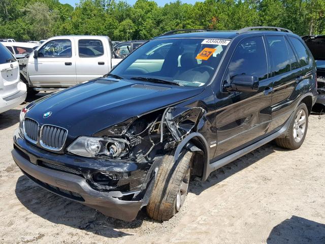 5UXFA13554LU22644 - 2004 BMW X5 3.0I BLACK photo 2