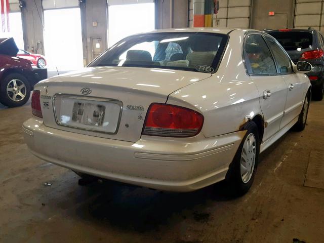 KMHWF25H34A040085 - 2004 HYUNDAI SONATA GL WHITE photo 4