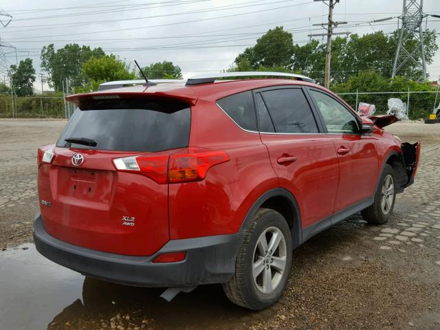 JTMRFREV8FD152074 - 2015 TOYOTA RAV4 XLE RED photo 4