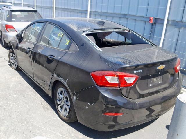 1G1BJ5SM2K7105483 - 2019 CHEVROLET CRUZE BLACK photo 3