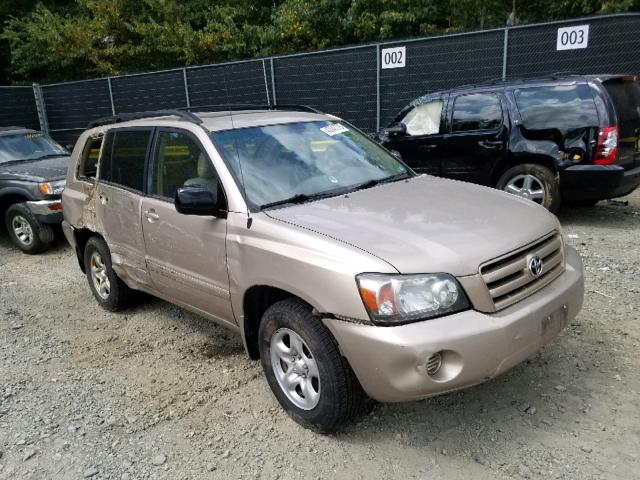 JTEGD21A140102561 - 2004 TOYOTA HIGHLANDER BEIGE photo 1