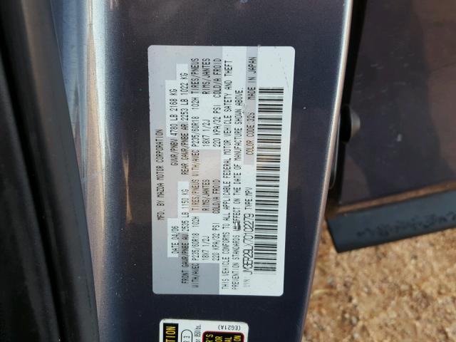 JM3ER29LX70102279 - 2007 MAZDA CX-7 GRAY photo 10