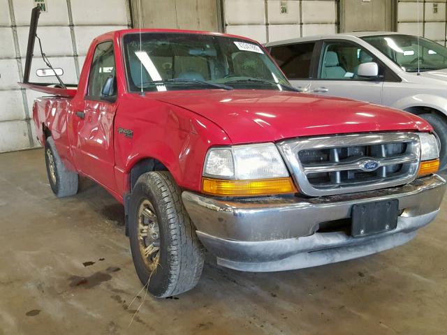 1FTYR10C4YPB14059 - 2000 FORD RANGER RED photo 1