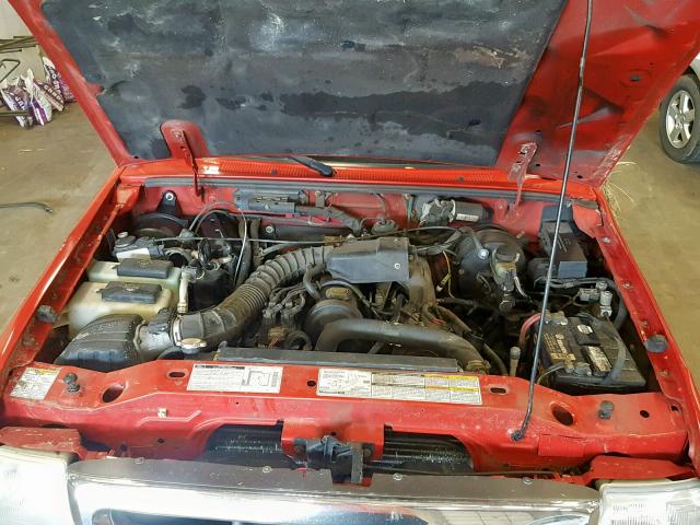 1FTYR10C4YPB14059 - 2000 FORD RANGER RED photo 7