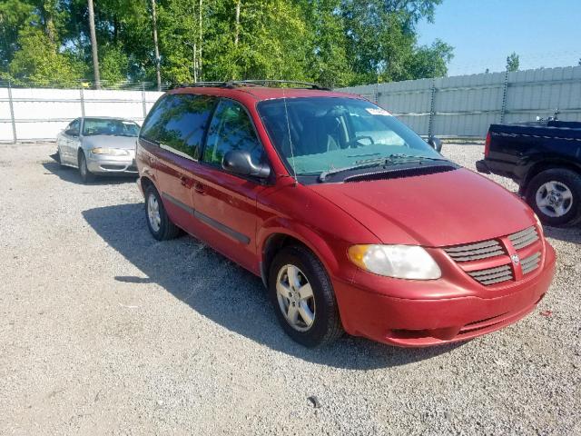 1D4GP45R15B222926 - 2005 DODGE CARAVAN SX RED photo 1