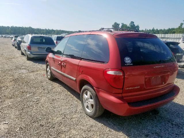 1D4GP45R15B222926 - 2005 DODGE CARAVAN SX RED photo 3