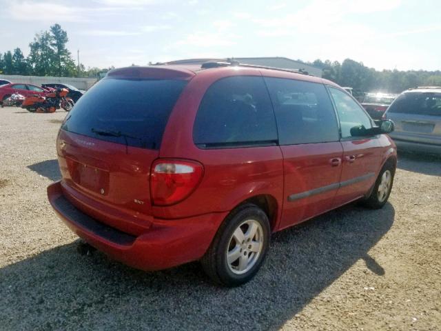 1D4GP45R15B222926 - 2005 DODGE CARAVAN SX RED photo 4