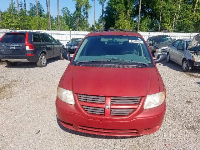 1D4GP45R15B222926 - 2005 DODGE CARAVAN SX RED photo 9