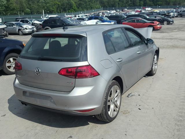 3VW217AU8HM040350 - 2017 VOLKSWAGEN GOLF S GRAY photo 4