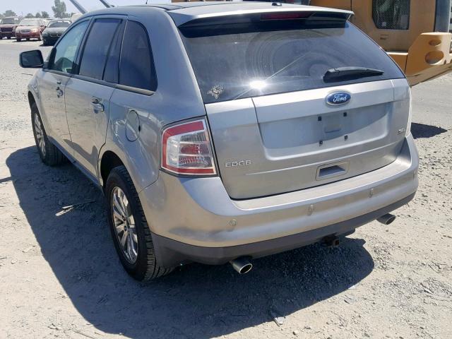 2FMDK38C78BA40965 - 2008 FORD EDGE SEL SILVER photo 3