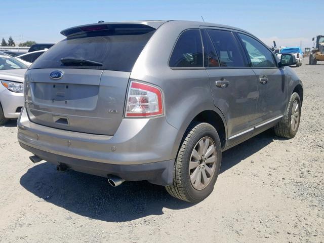 2FMDK38C78BA40965 - 2008 FORD EDGE SEL SILVER photo 4