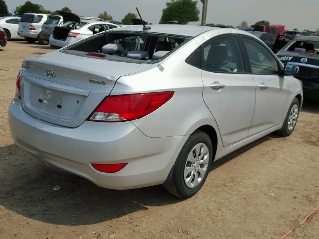 KMHCT4AE0GU118408 - 2016 HYUNDAI ACCENT SE SILVER photo 4