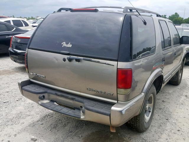 1GNCS13W81K222022 - 2001 CHEVROLET BLAZER TAN photo 4