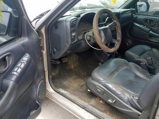 1GNCS13W81K222022 - 2001 CHEVROLET BLAZER TAN photo 9