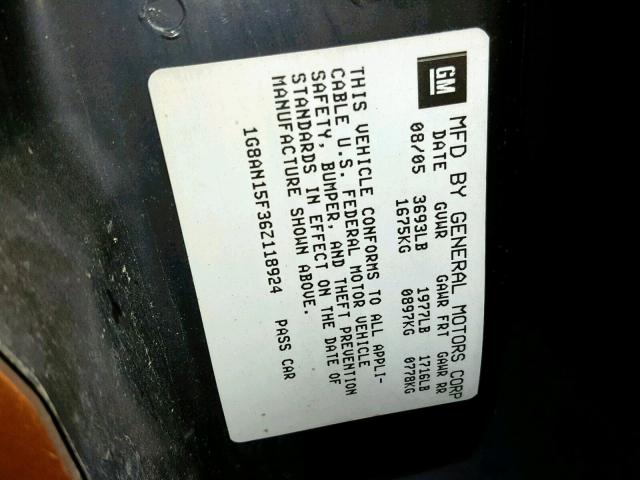 1G8AN15F36Z118924 - 2006 SATURN ION LEVEL ORANGE photo 10