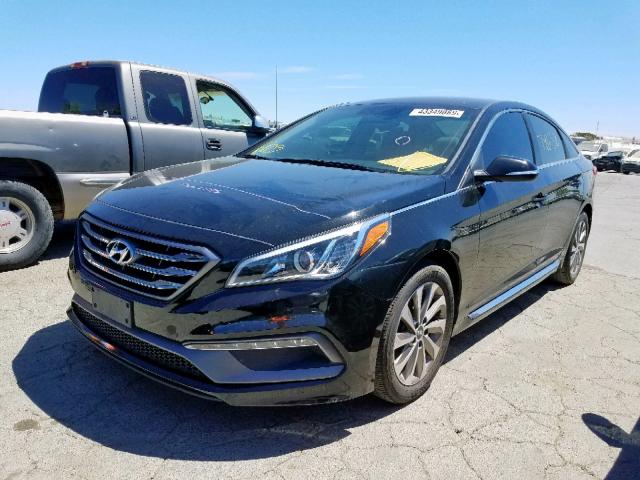 5NPE34AF1HH438886 - 2017 HYUNDAI SONATA SPO BLACK photo 2