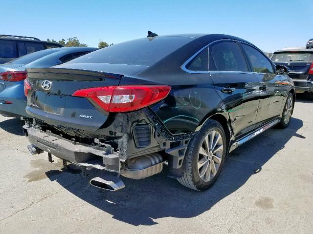 5NPE34AF1HH438886 - 2017 HYUNDAI SONATA SPO BLACK photo 4