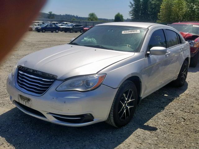 1C3CCBAB1CN292141 - 2012 CHRYSLER 200 LX SILVER photo 2