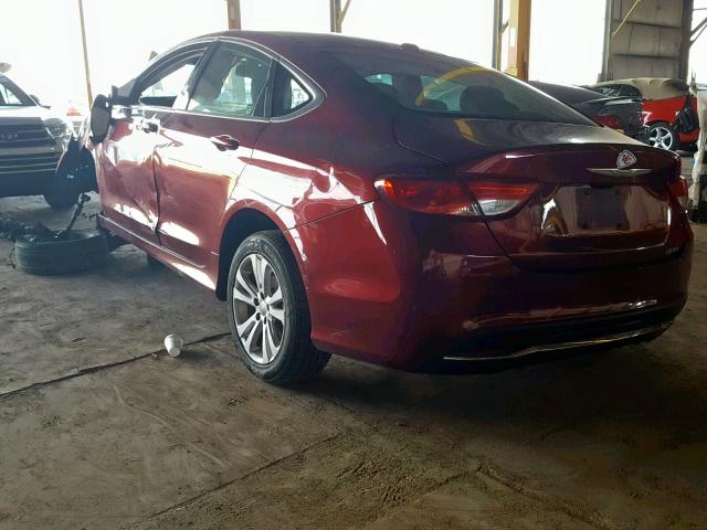 1C3CCCAB6FN717086 - 2015 CHRYSLER 200 LIMITE MAROON photo 3