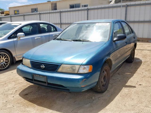 1N4AB41D8VC733416 - 1997 NISSAN SENTRA XE GREEN photo 2