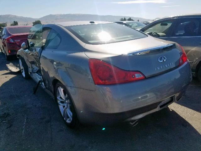 JNKCV64E89M606898 - 2009 INFINITI G37 BASE GRAY photo 3