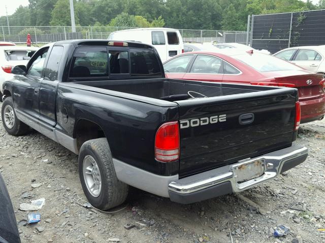 1B7GL22N9YS588894 - 2000 DODGE DAKOTA BLACK photo 3