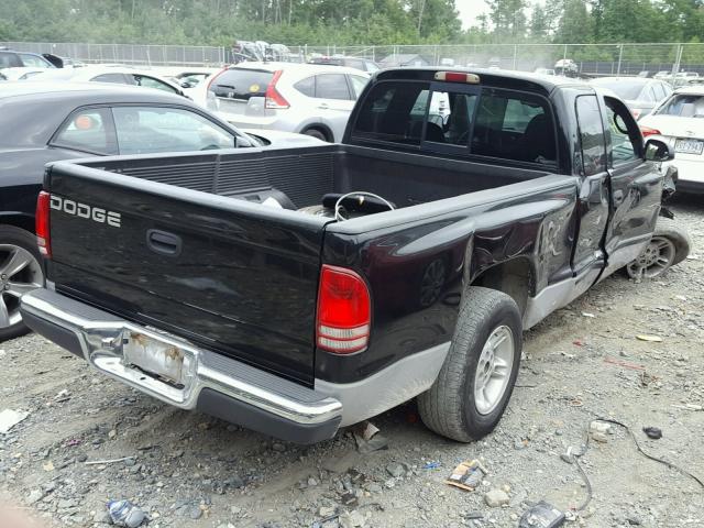 1B7GL22N9YS588894 - 2000 DODGE DAKOTA BLACK photo 4