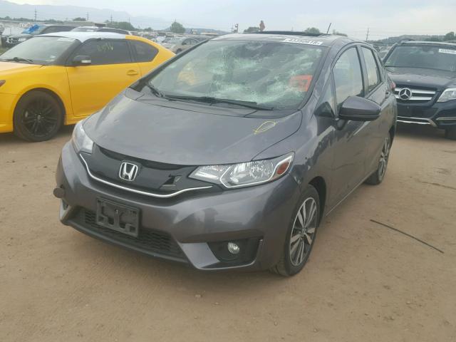 JHMGK5H7XGX041291 - 2016 HONDA FIT EX GRAY photo 2