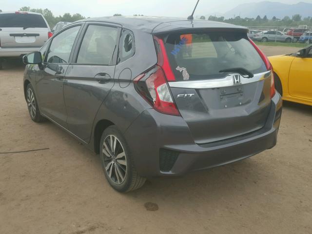 JHMGK5H7XGX041291 - 2016 HONDA FIT EX GRAY photo 3