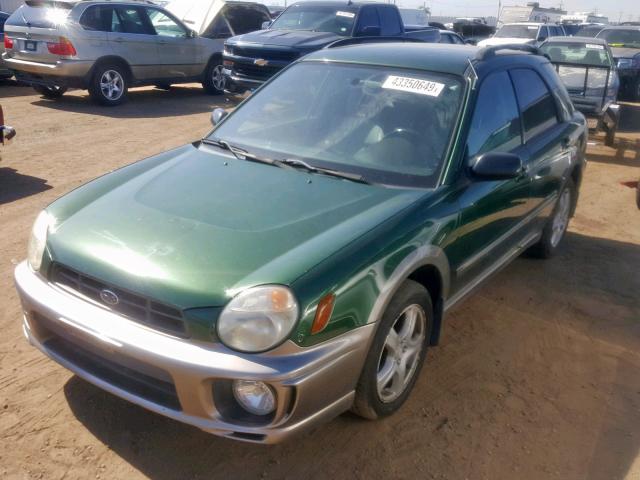 JF1GG68542H817088 - 2002 SUBARU IMPREZA OU GREEN photo 2